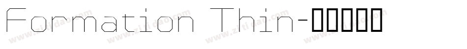 Formation Thin字体转换